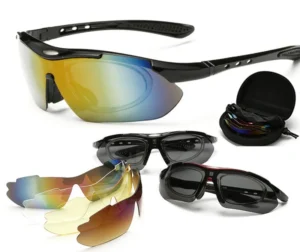 STORY XSY0089 New Women Men Windproof Cycling Sport Sunglasses UV400 Protect Polarized Sunglasses With 5 Pcs Lens