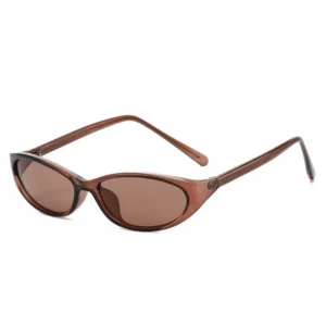 STY17018H 90s Retro Narrow Cat Eye Sunglasses Women Propionate Pin Temple UV400 Protection Vintage Shades