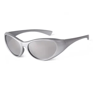 STY20945G New Trendy Vintage Sports Sunglasses Men Steampunk Cycling Sun Glasses White Mercury Lens Driving Shades