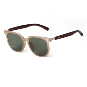 STY2299 Trend Vintage Wood Grain Sun Glasses Men Fashion Oversized Luxury Glasses Women Green Lens Sunglasses
