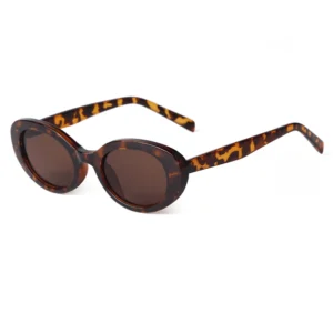 STY4130D New Fashion Retro Round Sunglasses Women Custom Logo Leopard Oval Small Frame UV400 Shades