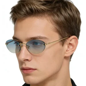 SZ3616 Fashion Classical High Quality Oval Full Rim Metal Sunglasses UV400 Colored Lens Designer Brand Shades
