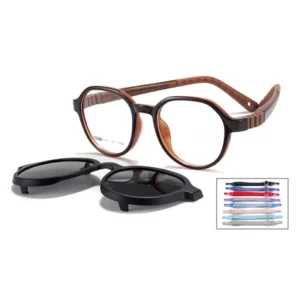 Safe Kids Clip on Glasses Silica Screw less Flexible Eye Glasses CX85002 Kids Eyewear Children Optical Glasses
