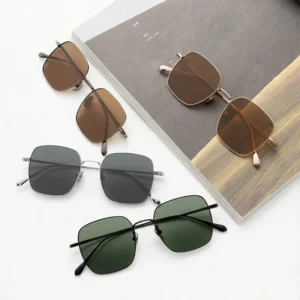 Semi Titanium Frame Polarized Sunglasses for Driving Fishing Daily Use