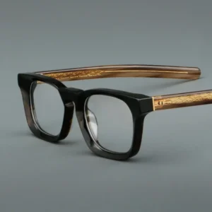 Shenzhen Factory Manufacturing Spot New Acetate Fiber Retro Personality Plate Glasses 1053 Fashion Light Luxury Frame Custom