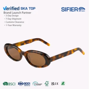 Sifier Uv400 Shades Eyewear Sunglasses OEM ODM Round Small TAC Fashion Sunglasses Men Women