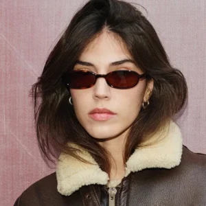 Sifier Women’s UV400 Fashion Sunglasses Custom logo Square Polarized Acetate Sun Glasses in Brown Tortoise Black Frame