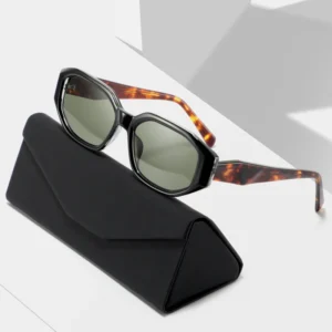 Small Frame Thick Acetate Sunglasses Custom Logo Promotion Glasses Fashion Black Acetate Sunglasses