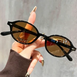 Small Plastic Oval Sun Glasses UV400 Protection Retro Luxury Women Sunglasses New Design Designer Sun Glasses