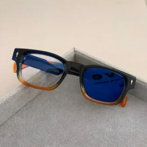 Small Rectangle Photochromic Anti Blue Light Glasses for Men Photogray