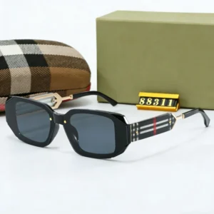 Small Square Luxury Sunglasses for Men Women Metal Designer Glasses