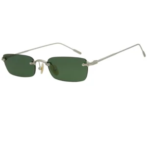 Small Square Rectangle Rimless Sunglasses Shades Sun Glasses