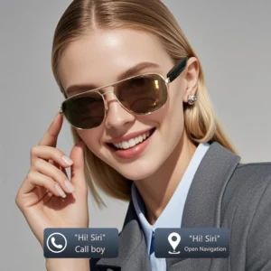Smart Glasses with Magnetic Charging Classic Sunglasses Listen to Music and Make Calls Handmade Sunglasses