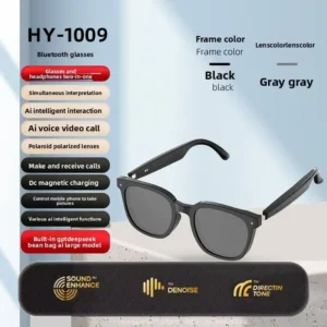 Smart Translation Glasses Bluetooth Wireless Calling Outdoor AI Glasses Men’s Smart Sports Sunglasses
