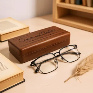 Solid Walnut Wood Jewelry Box Organizer Keepsake Gift Box Wooden Sunglasses Case Glasses Storage Box for Eyeglasses Eyewear Case