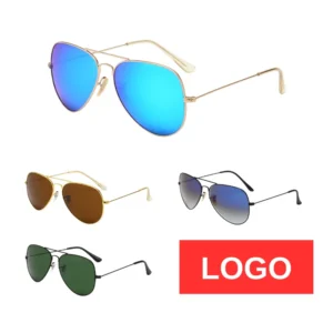 Sport Goggle Driving UV400 Alloy Frame Comfortable Nose Pad Pilot HD Metal Frame Sunglasses for Men