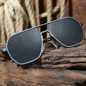 Sport Sunglasses Outdoor Bicycle Driving Big Size Sunglasses for Man Metal Double Beam Large Frame Sunglasses