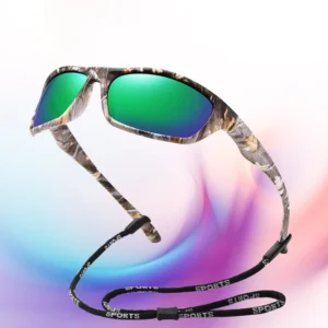 Sports Cycling Sunglasses Color-Changing Polarizing Lenses Blue White Red TAC Material Adults