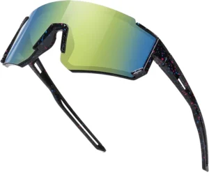 Sports Kids Sunglasses Half Frame Shield One Piece Cycling Shades UV400 Orange White Outdoor Children’s Sun Glasses