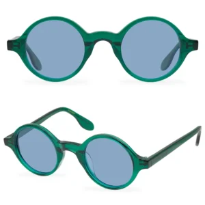 Sports Polarized Retro Round Frame Acetate Eyewear Unisex Sunglasses
