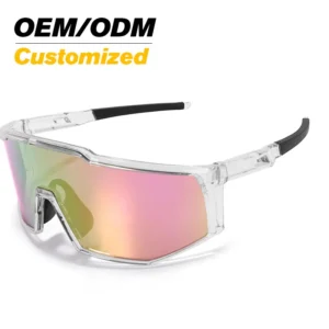 Sports Racing Driving TR90 Frame Mens Women Sports Uv400 Custom Logo Sports Sunglasses Supplier