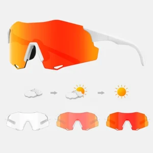 Sports Sunglasses Photochromic Polarized Lens Cycling Riding Glasses UV400 Protection Mens Pickleball Safety Eyewear Custom Logo