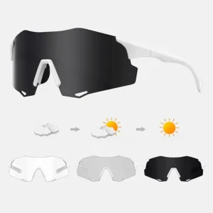 Sports Sunglasses Photochromic Polarized Lenses Cycling Riding Glasses Color Changing Running Fishing Safety Eyewear Custom Logo