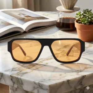 Sports Sunglasses for Men Square Acetate Frame Fashion Retro Trendy UV Protection Polarized Lenses for Driving Travel Outdoor