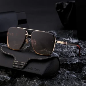 Square Double Beam UV400 Sunglasses for Men