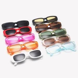 Square Fashion Frame Vintage Lady Women Unisex Colorful Lentes De Sol Sun Glasses Candy Color Small Rectangle New Sunglasses
