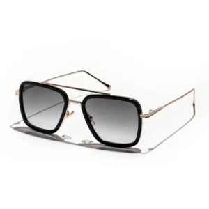 Square Men’s Designer Sunglasses Metal Frame Gradient Luxury UV400 Casual Pilot
