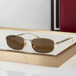 Square Metal Frame UV400 Designer Sunglasses Women Men Vintage Cat Eye