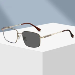 Square Metal Sunglasses Trendy Personality Sun Shades UV400 Protection Fashionable Frame Classic Style Unisex Optical Eyewear
