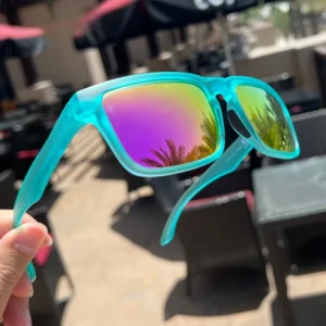 Square Outdoor Polarized Sunglasses PC Frame UV400 Protection Classic Unisex Fishing Sports Glasses
