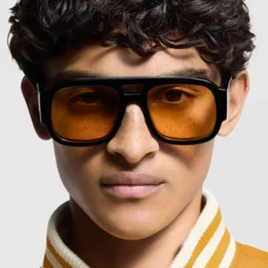 Square PC Frame Sunglasses Double Beam Pilot Customized Brand Unisex UV400 European American Street Style Trendy Fashion