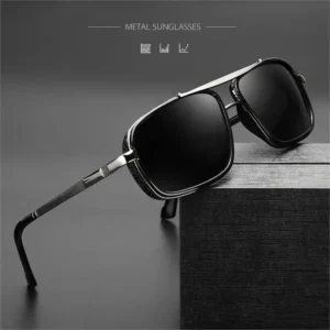Square Pilot Custom Gafas De Sol Driving Aviation Metal Shades Polarized Men’s Sun Glasses Sport Sunglasses