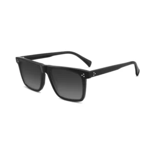 Square Polarized Full Rim Acetate Sunglasses for Unisex Adults UV400 Protection