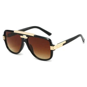 Square Retro Sunglasses Men’s Metal