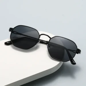 Square Sunglasses Half Titanium Frame Polarized UV Protection Lightweight for Driving Travel Outdoor