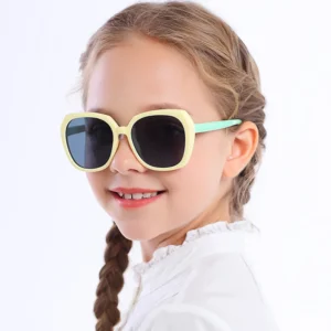Square Sunglasses Kids Silicone Sunglasses Fashion Eyewear Square Shades Sunglasses With Polarized Lenses for Kids Eyewear