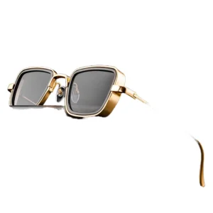 Square Sunglasses UV400 Mirror Lenses Fashion Shade Luxury Men Metal PC Decoration Adult