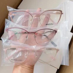 Stock Clearance Mix Assort Random Cat Metal Optical Frame for Women