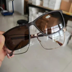 Stock Clip on Frame Clip on Sunglasses Male Female TR Clip on Frame Metal Acetate Optical Frame