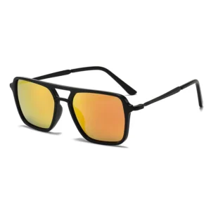 Stylish Metal Sunglasses with UV400 Full Rim Frame and High-definition Glass Lenses Unisex Fashion