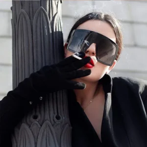Stylish Rectangle Vintage Square Big Frame Oversized Plastic Party Sunglasses Luxury Women Sunglasses Fashion Shield Sunglasses