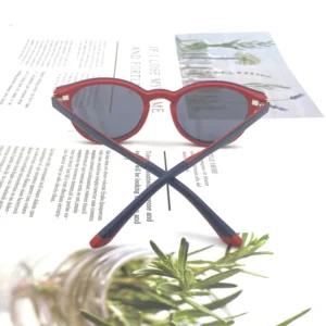 Stylish Women Round Sunglasses Premium Acetate Frame Lightweight PC Lens Fashion Female Eyewear