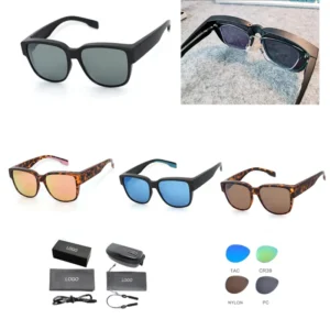 Summer Gift TR90 Polarized Full Rim Square TAC Lenses UV400 Protection Lightweight Custom Logo Sunglasses Men Female Outdoor