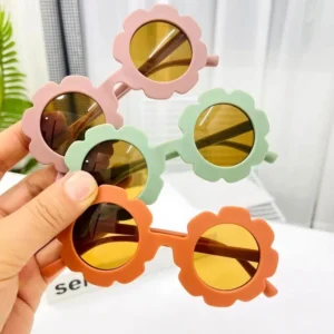 Sun Flower Shape Kids Sunglasses Boys Girls Round UV400 Glasses Sunglasses Children Lovely Baby Sun Glasses