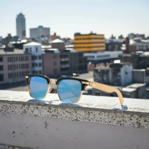 Sun Glasses Men’s Women’s Polarized Trendy UV Protection New Retro Wooden Frame TR Fashionable Sports Sunglasses