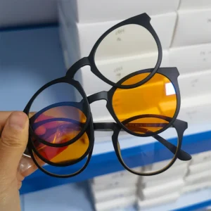 Sunglasses Clip on Hand Made Acetate Women Stock Optical EyeGlasses Price Random Ulterm Clip on Eyeglasses Customer Frame